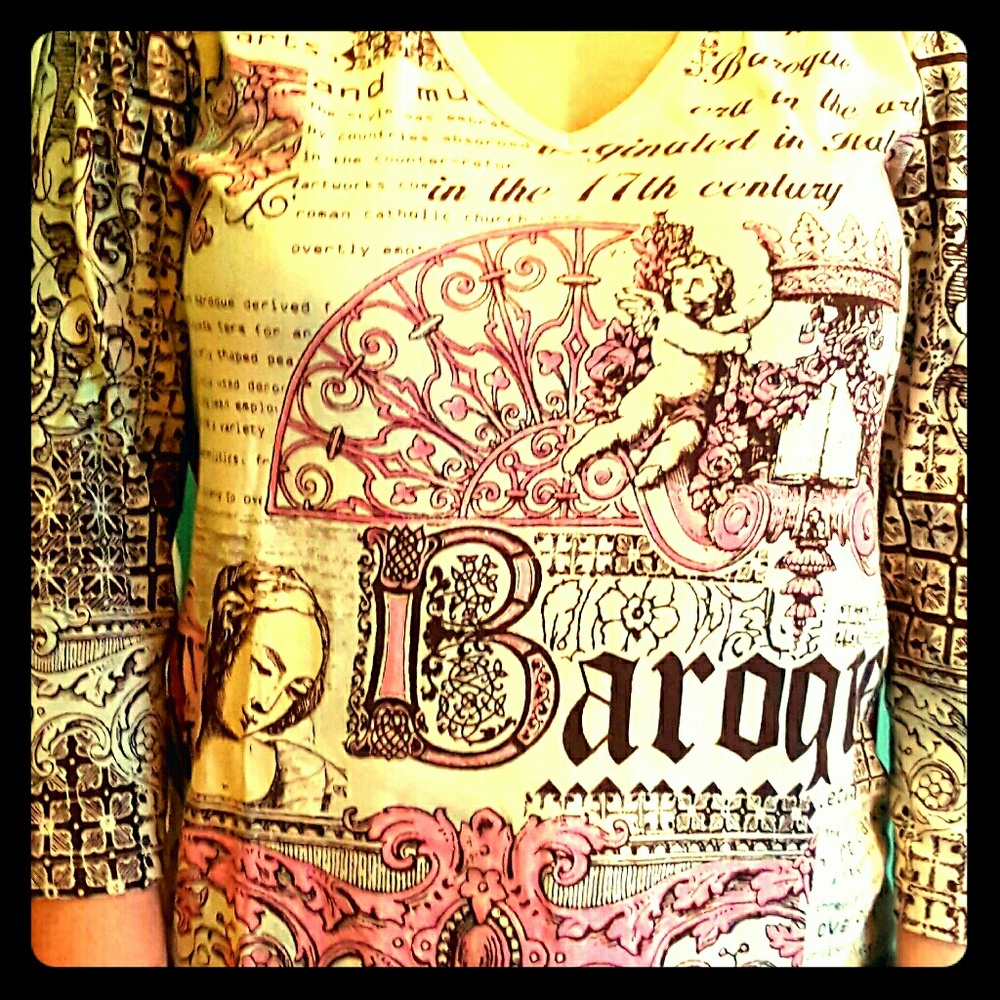 Glima vintage baroque theme shirt